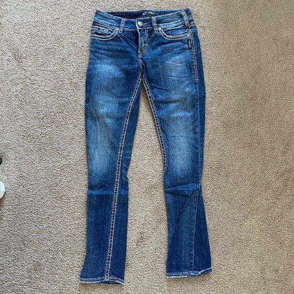 Silver Jeans Straight Leg Denim - Picture 2 of 5
